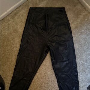 Black Faux Leather Leggings